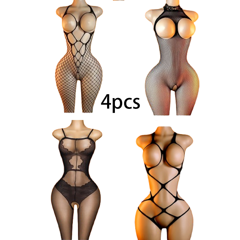 ชุด 4 ชิ้น: ชุดบอดี้สูทลูกไม้ส - Lingerie บทวิจารณ์และราคา