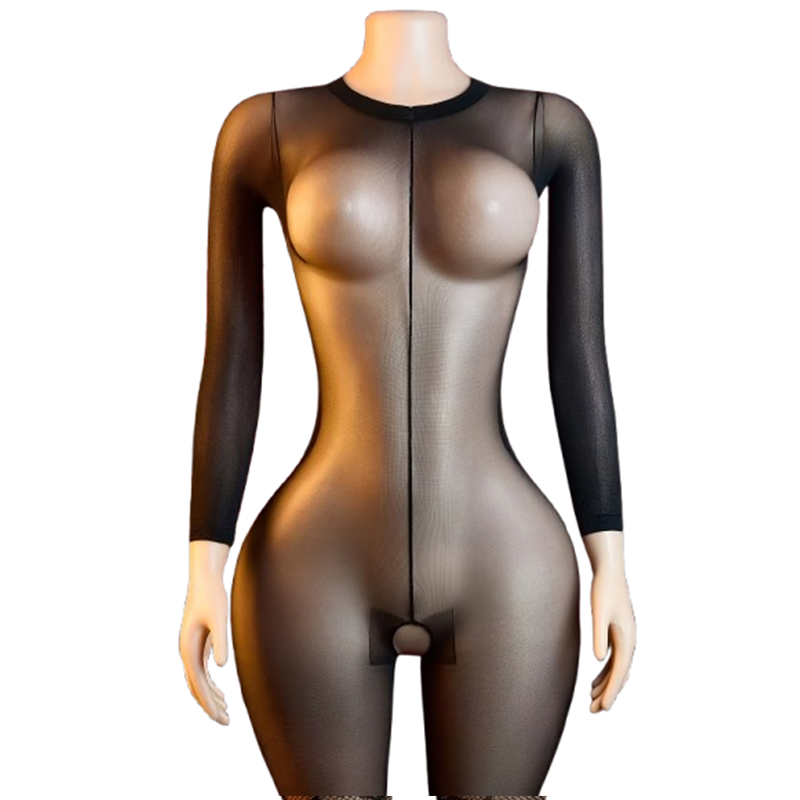 ชุดบอดี้สูทตาข่ายสีดำโปร่งแบบเ - Lingerie บทวิจารณ์และราคา