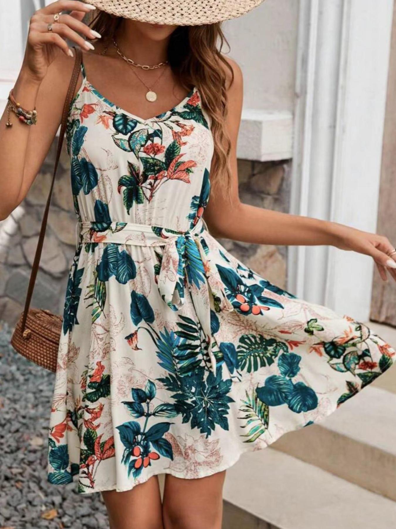 ชุดเดรสเข็มขัดสไตล์โบฮีเมียนสำ - French Vintage Floral Midi Dress บทวิจารณ์และราคา