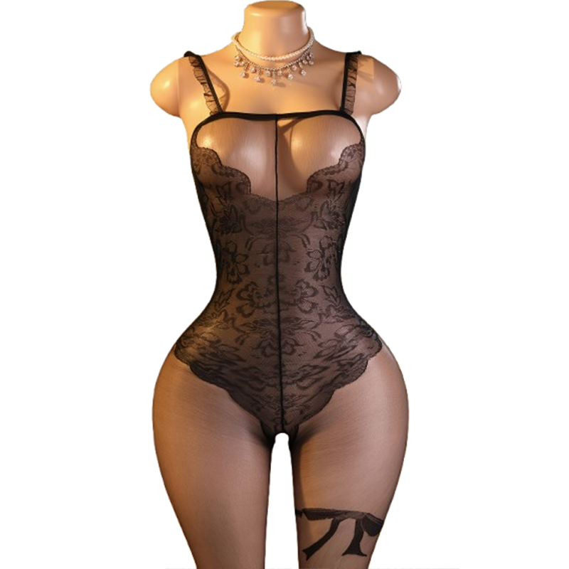 1 x ชุดบอดี้สูทลูกไม้สีดำสุดเย - Lingerie บทวิจารณ์และราคา
